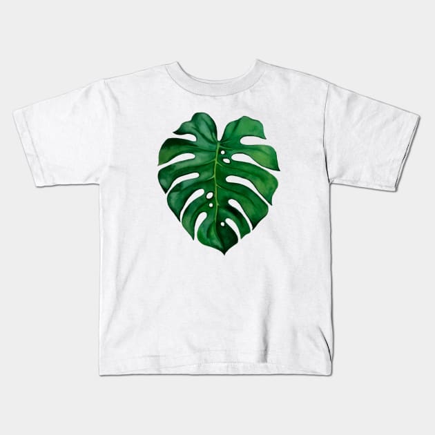 monstera leaf Kids T-Shirt by tetiana12.art